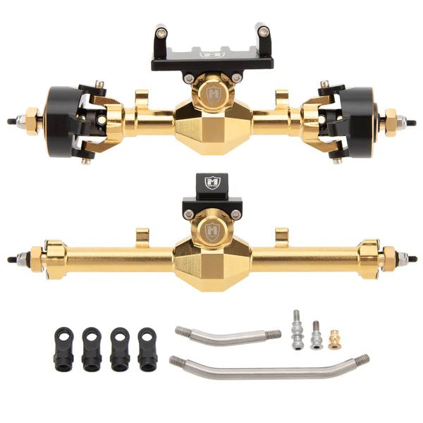 MEUS Racing SCX24 Metal Isokinetic Front and Rear Axles with 3-Section CVDs for 1/24 SCX24 Deadbolt C10 JLU Gladiator Bronco