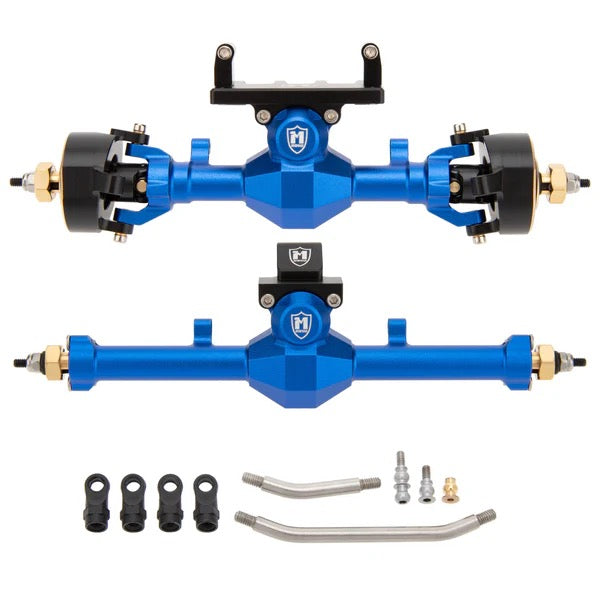 MEUS Racing SCX24 Metal Isokinetic Front and Rear Axles with 3-Section CVDs for 1/24 SCX24 Deadbolt C10 JLU Gladiator Bronco