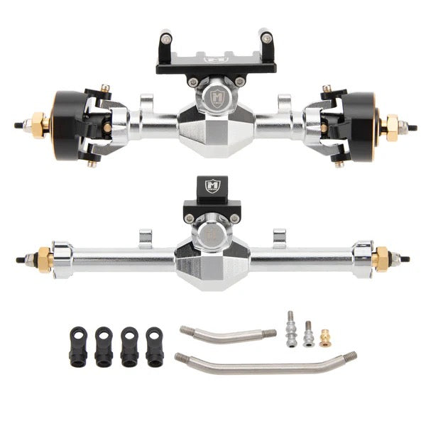 MEUS Racing SCX24 Metal Isokinetic Front and Rear Axles with 3-Section CVDs for 1/24 SCX24 Deadbolt C10 JLU Gladiator Bronco